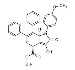 (4S, 7aS) -3-hidroxi-1- (4-metoxifenil) -2-oxo-6,7-difenil-1,2,4,7a-tetrahidrotiopirano [4,3-b] pirrol-4-carboxilato de metilo CAS:193421-63-5