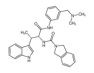 N - ((1R, 2S) -1 - (((3 - ((dimetilamino) metil) fenil) amino) carbonil) -2- (1H-indol-3-il) propil) -1,3-dihidro-2H -isoindol-2-carboxamida CAS:697307-64-5