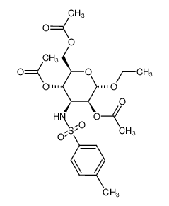 Éster de ácido acético (2R, 3S, 4S, 5S, 6S) -5-acetoxi-2-acetoximetil-6-etoxi-4- (tolueno-4-sulfonilamino) -tetrahidro-piran-3-ilo CAS:69848-63-1