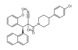 (S) -3- (4- (4-clorofenil) piperidin-1-il) -2 - ((S) - (2-metoxifenil) (naftalen-1-il) metil) -2-metil-3-oxopropanonitrilo CAS:796854-38-1