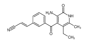 3- [3- (3-amino-5-etil-6-metil-2-oxo-1,2-dihidropiridin-4-il-carbonil) fenil] acrilonitrilo CAS:796863-81-5