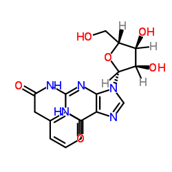 Suministro N- [9 - [(2R, 3R, 4S, 5R) -3,4-dihidroxi-5- (hidroximetil) oxolan-2-il] -6-oxo-3H-purin-2-il] -2-fenilacetamida CAS:132628-16-1