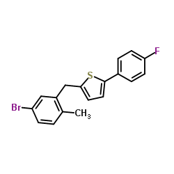 Suministro 2 - [(5-bromo-2-metilfenil) metil] -5- (4-fluorofenil) tiofeno CAS:1030825-20-7