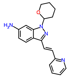 Suministro (E) -3- [2- (Piridin-2-il) etenil] -1- (tetrahidro-2H-piran-2-il) -1H-indazol-6-amina CAS:886230-76-8