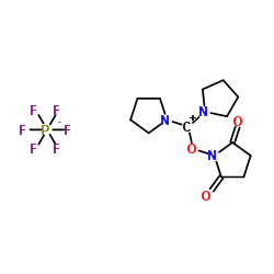 Suministro 1- [pirrolidin-1-ium-1-ilideno (pirrolidin-1-il) metoxi] pirrolidina-2,5-diona, hexafluorofosfato CAS:207683-26-9