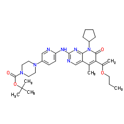 Suministro 2-metil-2-propanil 4- (6 - {[8-ciclopentil-5-metil-7-oxo-6- (1-prop oxivinil) -7,8-dihidropirido [2,3-d] pirimidin-2 -il] amino} -3-piridinil) -1-piperazinacarboxilato CAS:866084-31-3