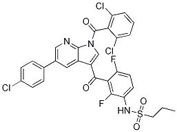 Suministro N- [3- [5- (4-clorofenil) -1- (2,6-diclorobenzoil) pirrolo [2,3-b] piridina-3-carbonil] -2,4-difluorofenil] propano-1-sulfonamida CAS:1262985-23-8