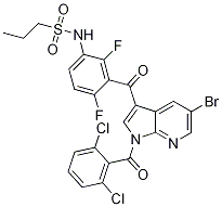 Suministro N- [3- [5-bromo-1- (2,6-diclorobenzoil) pirrolo [2,3-b] piridina-3-carbonil] -2,4-difluorofenil] propano-1-sulfonamida CAS:1262985-24-9