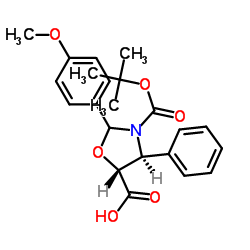 Suministro Ácido (4S, 5R) -2- (4-metoxifenil) -3 - [(2-metilpropan-2-il) oxicarbonil] -4-fenil-1,3-oxazolidina-5-carboxílico CAS:196404-55-4