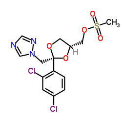 Suministro cis-2- (2,4-diclorofenil) -2- (1H-1,2,4-triazol-1-ilmetil) -1,3-dioxolan-4-ilmetil metanosulfonato CAS:67914-86-7