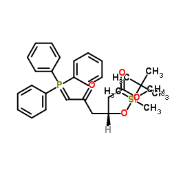 Suministro Metil (3R) -3- (terc-butildimetilsililoxi) -5-oxo-6-trifenilfosforanilidenohexanoato CAS:147118-35-2