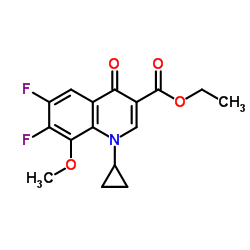 Suministro Éter etílico del ácido 1-ciclopropil-6,7-difluoro-1,4-dihidro-8-metoxi-4-oxo-3-quinolincarboxílico CAS:112811-71-9
