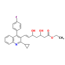 Suministro Etil (E) -3,5-dihidroxi-7- [2-ciclopropil-4- (4-fluorofenil) -3-quinolinil] -hept-6-enoato CAS:172336-32-2