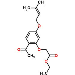 Suministro 2- (2-acetil-5 - ((3-metilbut-2-en-1-il) oxi) fenoxi) acetato de etilo CAS:64506-46-3