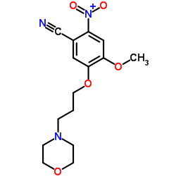 Suministro 4-metoxi-5- (3-morfolin-4-ilpropoxi) -2-nitrobenzonitrilo CAS:675126-26-8