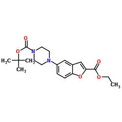 Suministro 4- (2-etoxicarbonil-1-benzofuran-5-il) piperazina-1-carboxilato de terc-butilo CAS:183288-43-9