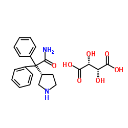 Suministro (S) -2,2-Difenil-2- (pirrolidin-3-il) acetamida (2R, 3R) -2,3-dihidroxisuccinato CAS:134002-26-9