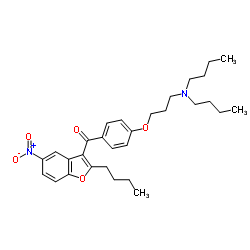 Suministro (2-butil-5-nitro-1-benzofuran-3-il) - [4- [3- (dibutilamino) propoxi] fenil] metanona CAS:141645-23-0